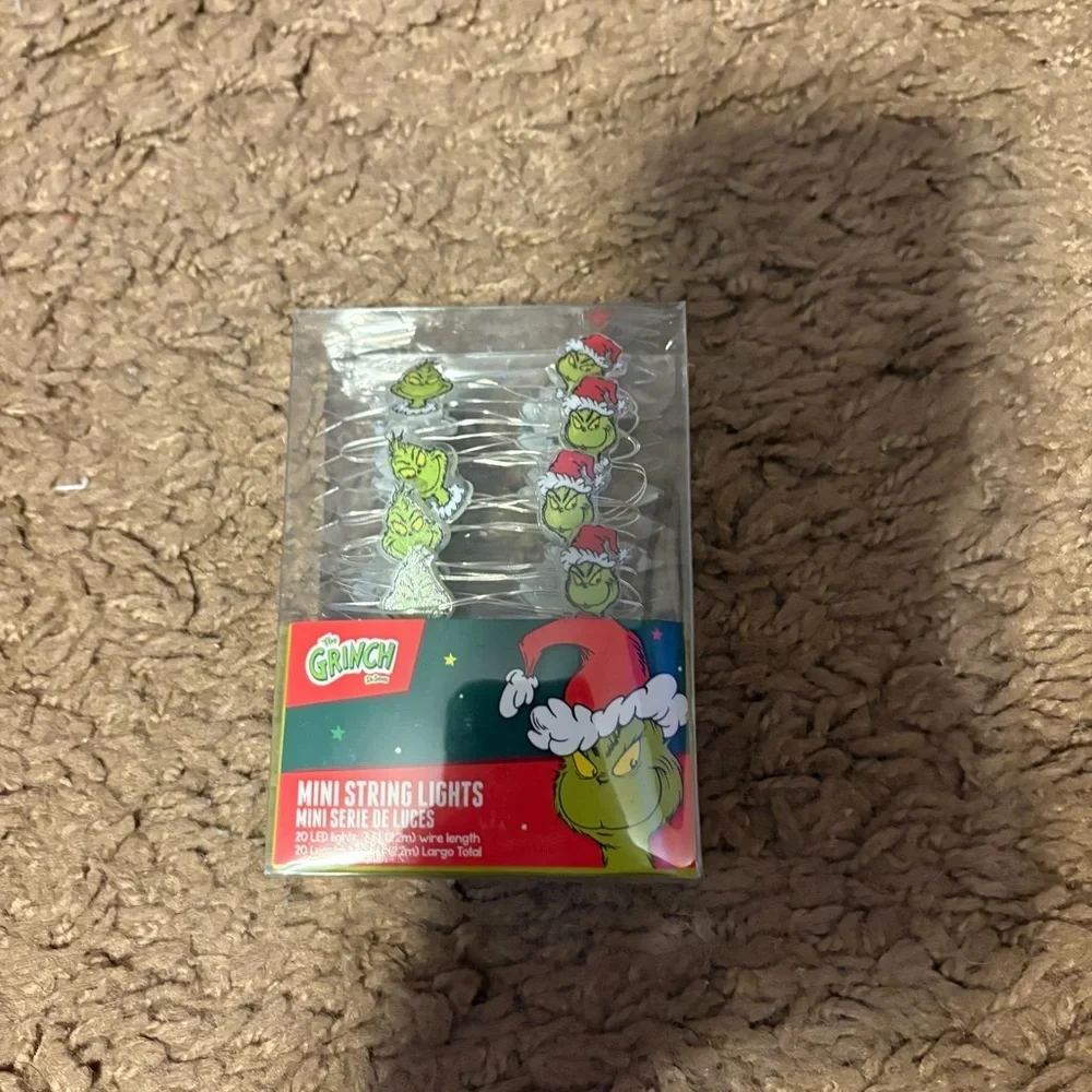 Grinch Mini String Lights - NEW Christmas Santa Hat Battery